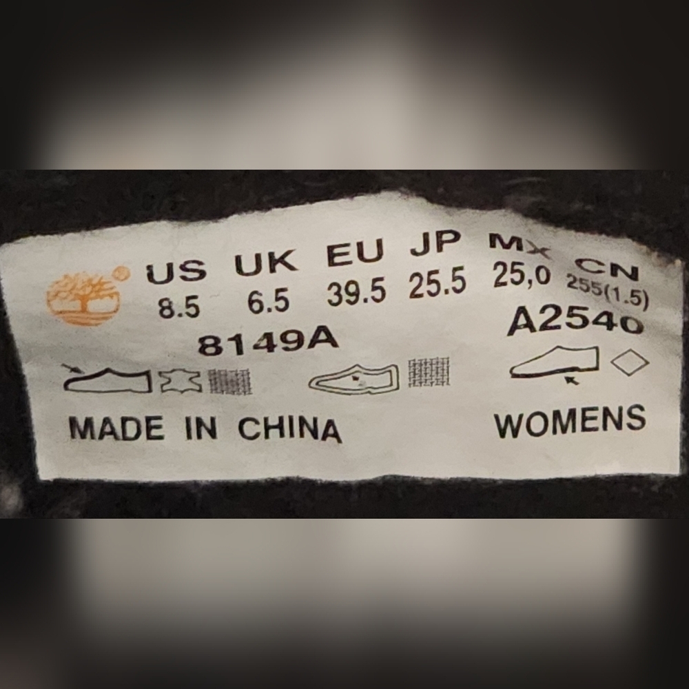 Timberland Authentics Teddy Fleece Fold Down Boots Black Nubuck WP Women's 8.5 - Picture 9 of 9